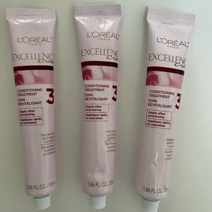 LOT OF 3 L’ORÉAL EXCELLENCE CRÈME CONDITIONING TREATMENT 1.86 OZ